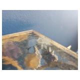 Decorative Metal & Glass Patio Table