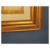 Framed Antique-Style World Map Print