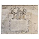 Framed Antique-Style World Map Print