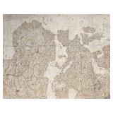 Framed Antique-Style World Map Print