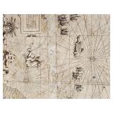 Framed Antique-Style World Map Print