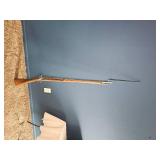 Reenactment Flintlock Musket with Bayonet ? Approx. 58" Overall
