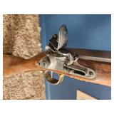 Reenactment Flintlock Musket with Bayonet ? Approx. 58" Overall