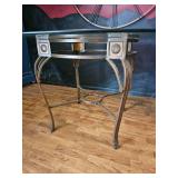 Glass-Top Metal Table
