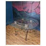 Glass-Top Metal Table