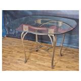 Glass-Top Metal Table