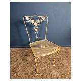 Vintage Wrought Iron Floral Patio Chair