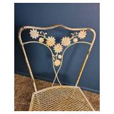 Vintage Wrought Iron Floral Patio Chair