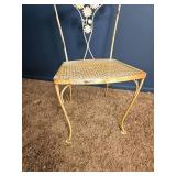 Vintage Wrought Iron Floral Patio Chair