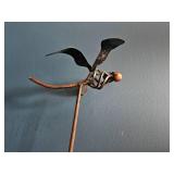 Handcrafted Metal Dragonfly Garden Stake / Yard Art Sculpture