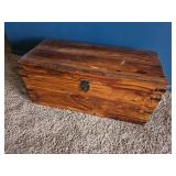 Wood Storage Trunk / Blanket Chest with Iron Hardware