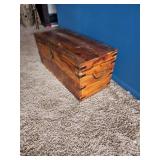 Wood Storage Trunk / Blanket Chest with Iron Hardware