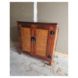 Modern Asian-inspired Bamboo Side Cabinet
