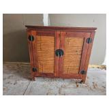 Modern Asian-inspired Bamboo Side Cabinet