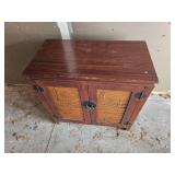 Modern Asian-inspired Bamboo Side Cabinet