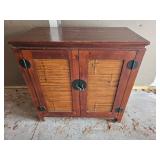 Modern Asian-inspired Bamboo Side Cabinet