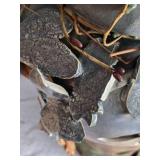 Pair of Decorative Ceramic Lantern Jars - Butterfly Cutouts - Artisan Style