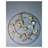 Circular Metal Butterfly Wall Sculpture - Patinated Leaves - Garden Art