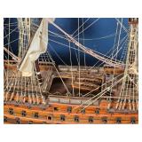 HMS Victory 1805 Wooden Model Ship - Fully Rigged - Display Base
