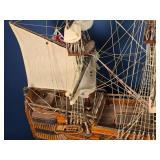 HMS Victory 1805 Wooden Model Ship - Fully Rigged - Display Base