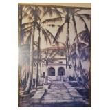 Framed Palm Tree Villa Art Print