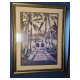 Framed Palm Tree Villa Art Print