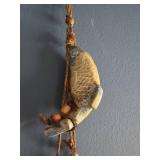 Hanging Ceramic Fish Carving Wall Decor