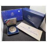 1987-S Proof "We The People" Silver Commem. Dollar in Complete Mint Package with COA