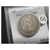1876-S Seated Liberty Quarter - Greysheet Wholesale Price for a F12 is $32.00