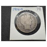 1902-O Barber Half Dollar
