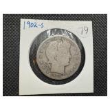 1902-S Barber Half Dollar