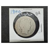 Better Date 1904-O Barber Half Dollar