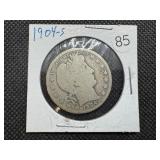 Key Date 1904-S Barber Half Dollar