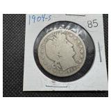 Key Date 1904-S Barber Half Dollar