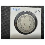 1906-D Barber Half Dollar