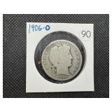 1906-O Barber Half Dollar