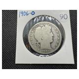 1906-O Barber Half Dollar