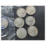 Fifteen U.S. Coins: 6 Anthony Dollars - 2 Sealed sets of BU 1979 PDS Coins; 2 Sealed UNC Wheat Cents - 1944, 1955-S; 1867 Shield Nickel; Sealed 1937 Buffalo Nickel; No Date Buffalo Nickel; and 4 Jeffe