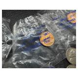 Fifteen U.S. Coins: 6 Anthony Dollars - 2 Sealed sets of BU 1979 PDS Coins; 2 Sealed UNC Wheat Cents - 1944, 1955-S; 1867 Shield Nickel; Sealed 1937 Buffalo Nickel; No Date Buffalo Nickel; and 4 Jeffe