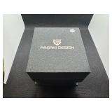 Pagnani Design "Rolex Starbucks Submariner Homage" Stainless Steel Waterproof Automatic Mechanical Dive Watch with Box, Papers; Extra Bracelet Links and Bracelet tool - Runs Well