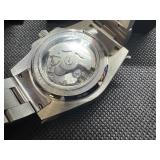 Pagnani Design "Rolex Starbucks Submariner Homage" Stainless Steel Waterproof Automatic Mechanical Dive Watch with Box, Papers; Extra Bracelet Links and Bracelet tool - Runs Well