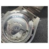 Pagnani Design "Rolex Starbucks Submariner Homage" Stainless Steel Waterproof Automatic Mechanical Dive Watch with Box, Papers; Extra Bracelet Links and Bracelet tool - Runs Well