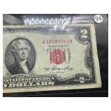 1953 Red Seal Two Dollar Bill