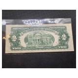 1953 Red Seal Two Dollar Bill