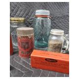 HanDee Kitchen Saw - Vintage Boxed Kitchen Tool with Assorted Bottles & Mugs