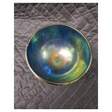 H. Bequet Quaregnon Belgium Majolica Pitcher Vase #265 Turquoise Floral