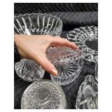 Crystal Glassware Set - Assorted Bowls, Dishes, Coasters & Sugar Jar