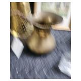 Vintage Brass Pitchers India 729 & England 530 - Candlesticks, Decanter, Framed Nativity Print