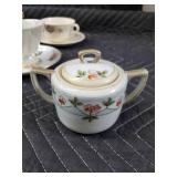 Assorted Floral Teacups & Saucers - Porcelain Tea Set with Gold Trim