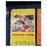 Vintage Cookbooks & Glassware Lot - Betty Crocker, Swedish Food, Sunkist